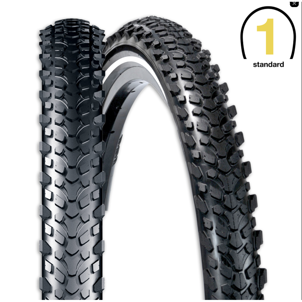 **REXWAY ROUGH RIDER TYRE 26 X 2.1.25 REREFLECTIVE LINE BLACK