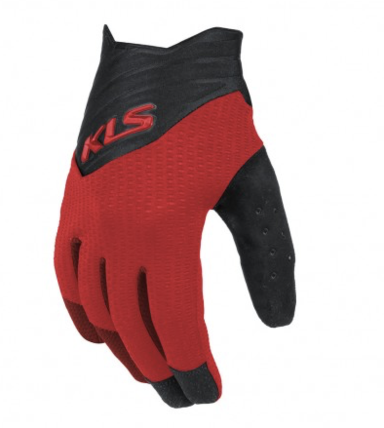 **KLS CUTOUT LONG FINGER GLOVES L RED