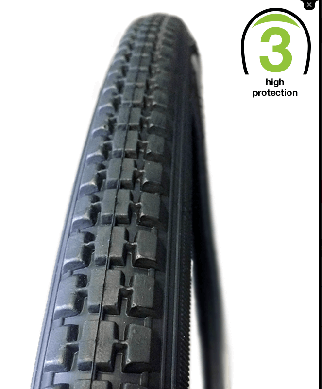 **REXWAY LEGEND TYRE 28 X 11/2 3.5mm PUNCTURE PROTECTION REFLECTIVE LINE BLACK