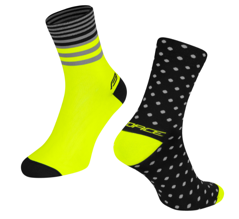 **FORCE**FORCE SPOT SOCKS BLACK/FLUO L-XL/42-46