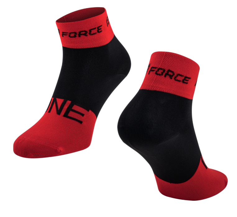 **FORCE ONE SOCKS L-XL/42-46 BLACK-RED