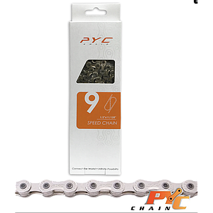 9 SPEED SILVER CHAIN 1/2 X 3/32  116L