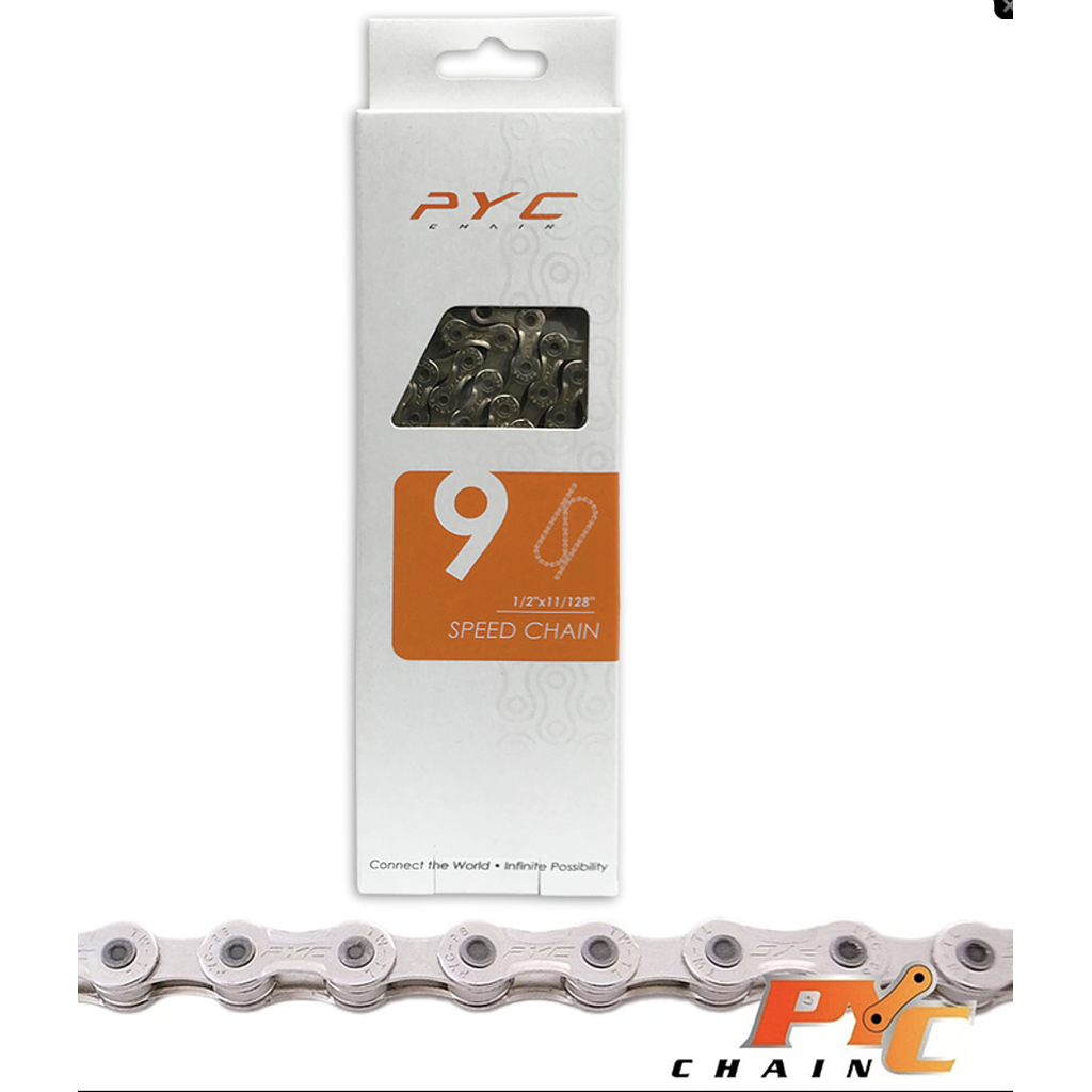 ** 9 SPEED SILVER CHAIN 1/2 X 3/32  116L