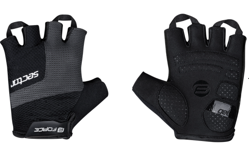 FORCE SECTOR GEL MITTS S, BLACK/GREY