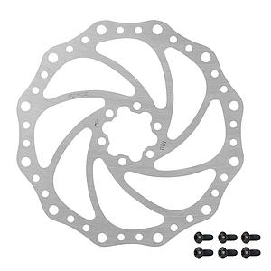 FORCE DISC BRAKE ROTOR FORCE 180 mm, 6 BOLT, SILVER