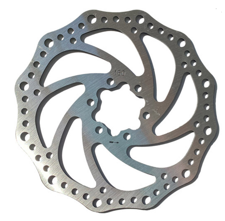 DISC BRAKE ROTOR  160 MM, 6 HOLES, SILVER