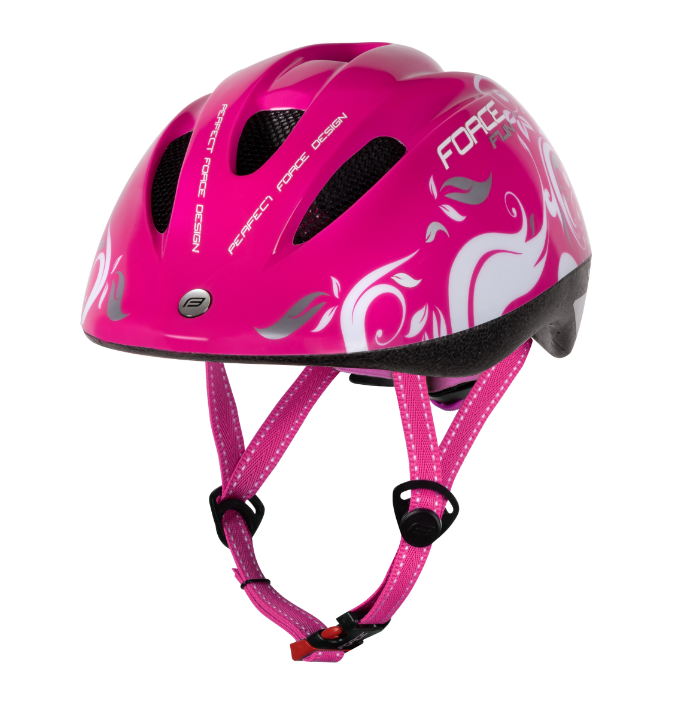 **FORCE FUN FLOWER CHILDS HELMET PINK/WHITE/GREY M (52-56)