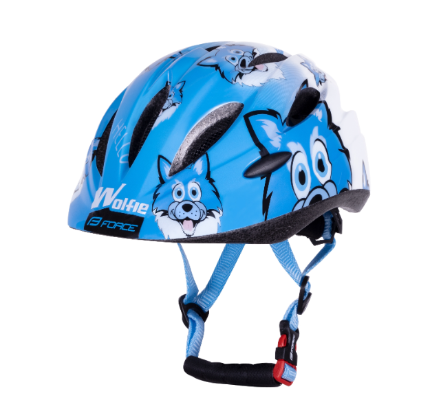 **FORCE WOLF CHILDS HELMET BLUE/WHITE S-M (52-56)