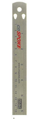 METAL RULER FOR MEASURING SPOKES AND DIAMETERS