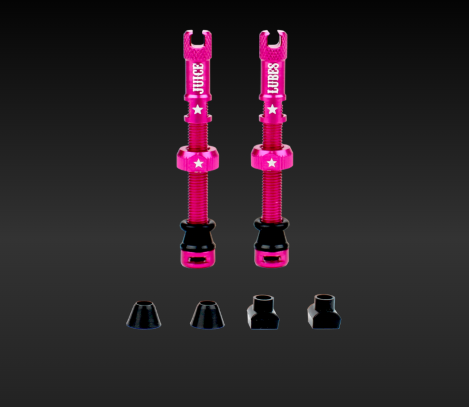 **JUICE LUBES TUBELESS VALVE SET PINK 48mm