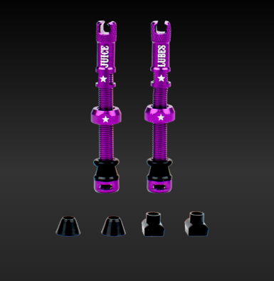 **JUICE LUBES TUBELESS VALVE SET PURPLE 48mm