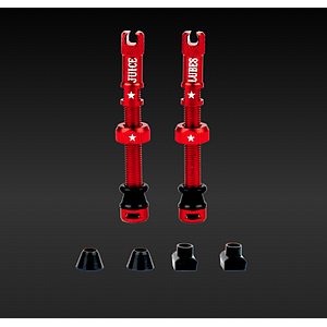 JUICE LUBES TUBELESS VALVE SET RED 65mm