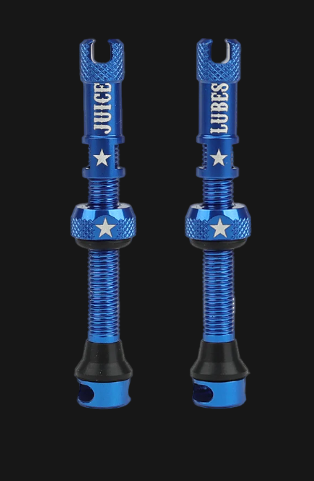 JUICE LUBES TUBELESS VALVE SET BLUE 65mm