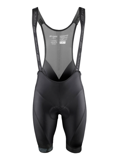 FORCE B51 BIBSHORTS WITH PAD, BLACK M