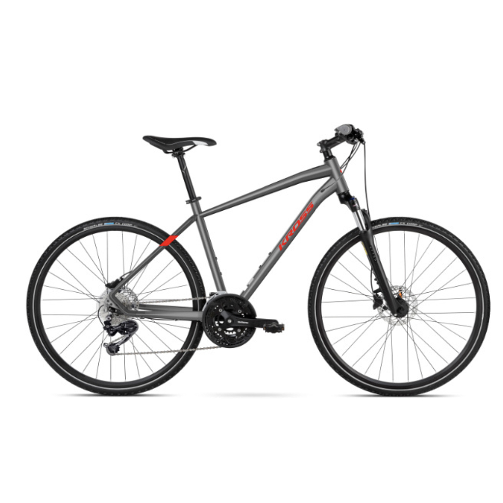 KROSS EVADO 4.0 M GRAPHITE/RED 19&quot;