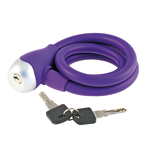 WAG SPIRAL SILICON CABLE LOCK 12 x 1200 mm PURPLE