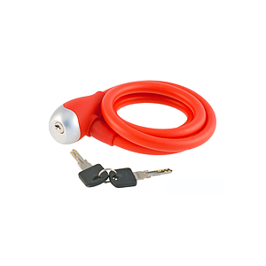 WAG SPIRAL SILICON CABLE LOCK 12 x 1200 mm RED
