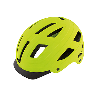 WAG CITY HELMET WITH LIGHT FLUO YELLOW M (55-58)