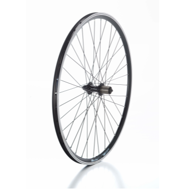 ALLOY HYBRID REAR WHEEL DOUBLE WALL 8/9 CASSETTE QR BLACK 700C