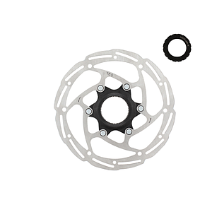 WAG 180 mm CENTRE LOCK DISC BRAKE ROTOR, SILVER