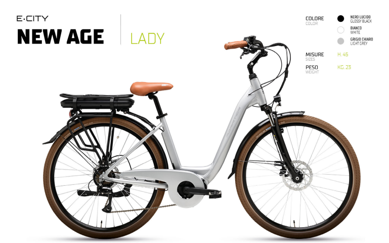 **ADRIATICA NEW AGE LADY E-BIKE BLACK 2024