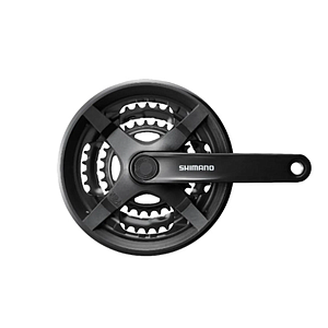 **SHIMANO TOURNEY TY-301CHAINSET BLACK 48/38/28T