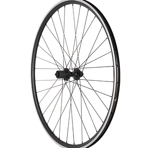 700C HYBRID V-BRAKE CASSETTE QR REAR WHEEL BLACK