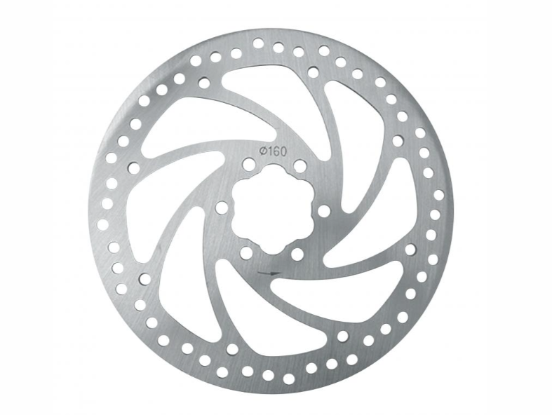 DISC BRAKE ROTOR  160 MM, 6 HOLES, SILVER