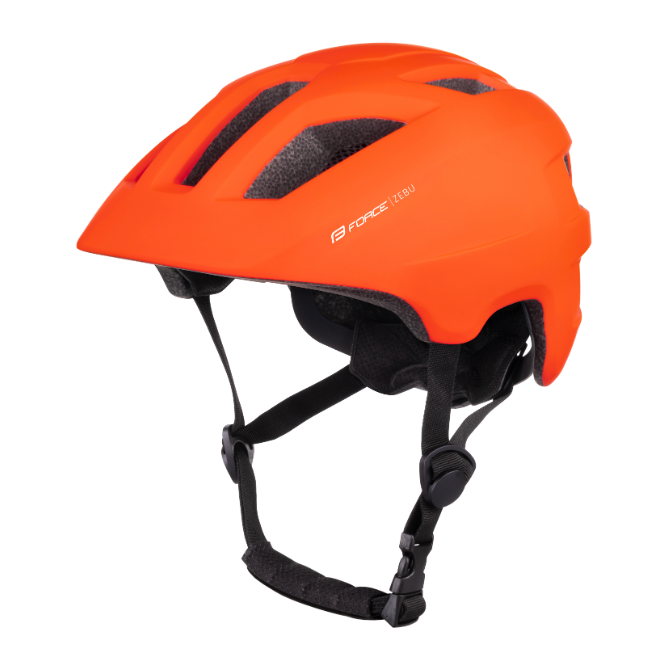 **FORCE ZEBU HELMET WITH LIGHT ( 51-56) ORANGE