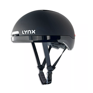 LYNX CITY LIGHT HELMET WITH FRONT AND REAR LIGHT USB. BLACK M (55-58)