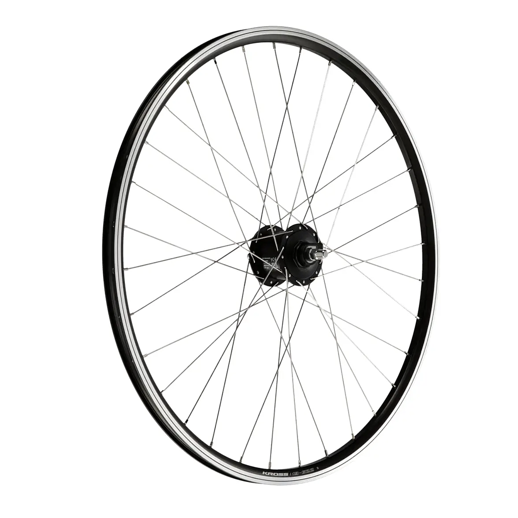KROSS 700C DYNO HUB FRONT WHEEL BLACK  D/SKIN WALL