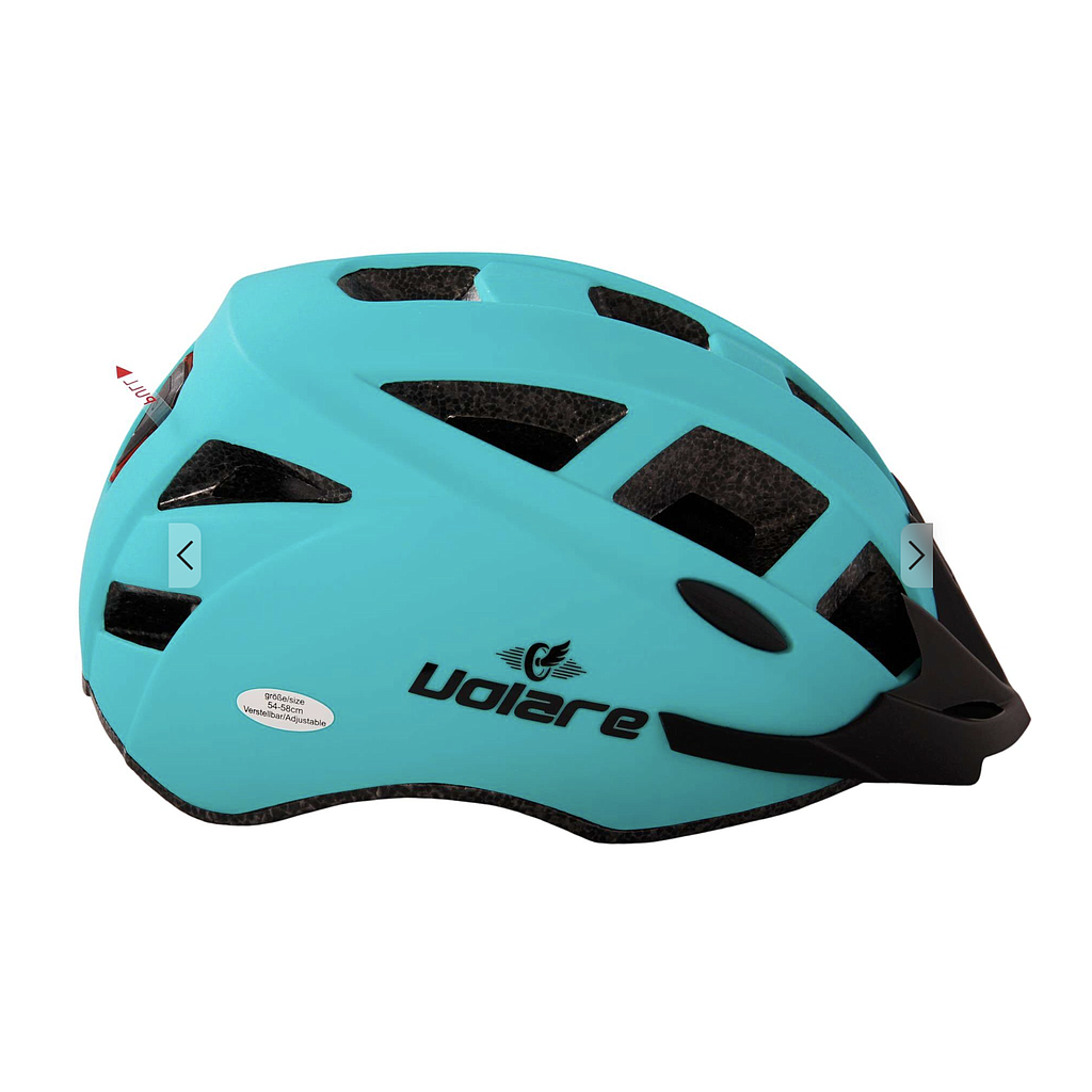 VOLARE TEAL HELMET WITH LIGHT  M (54-58)