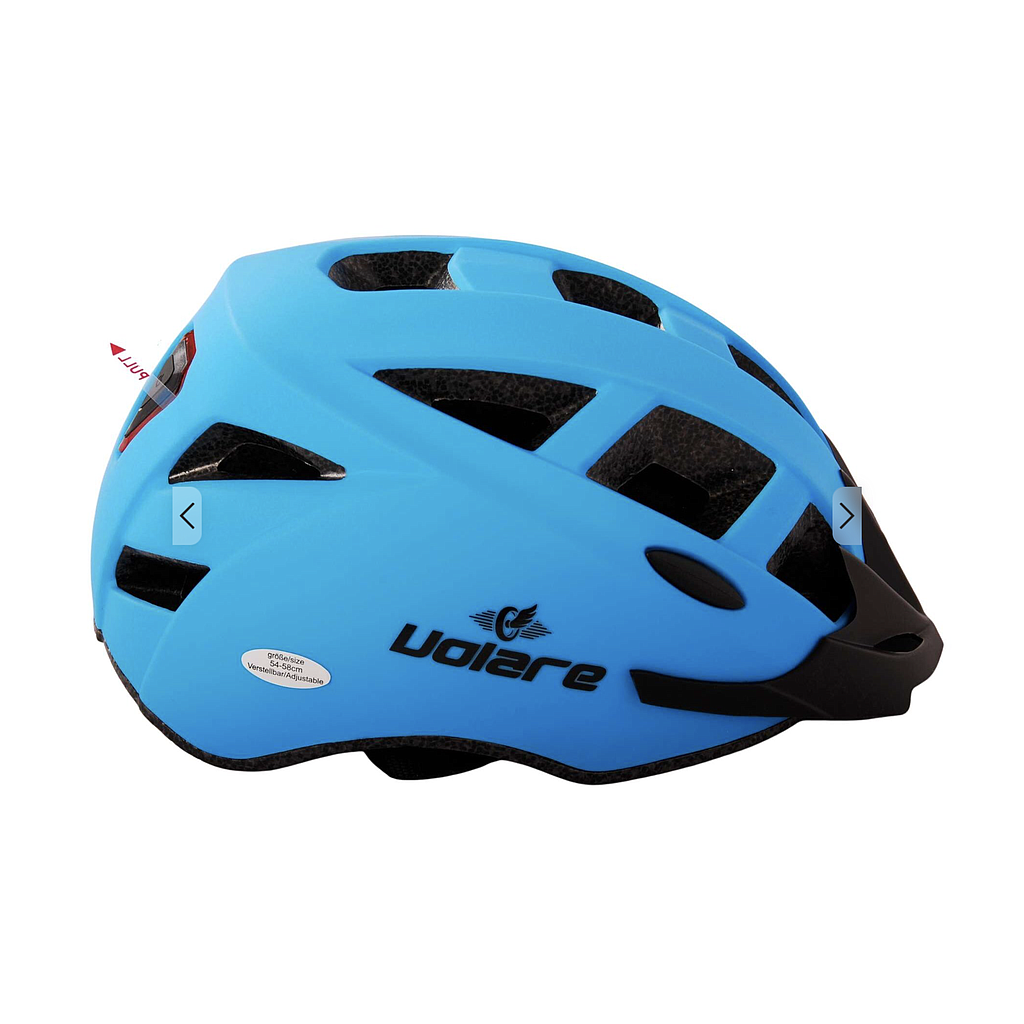 VOLARE BLUE HELMET WITH LIGHT  M (54-58)