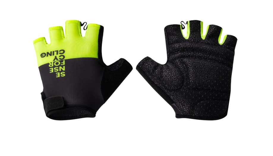 FORCE FINE MITTS L, BLACK/FLUO