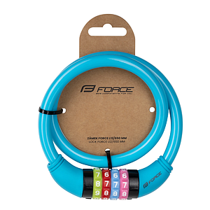 FORCE 12/650mm COMBINATION LOCK 65CM X 12 mm WITHOUT BRACKET. BLUE