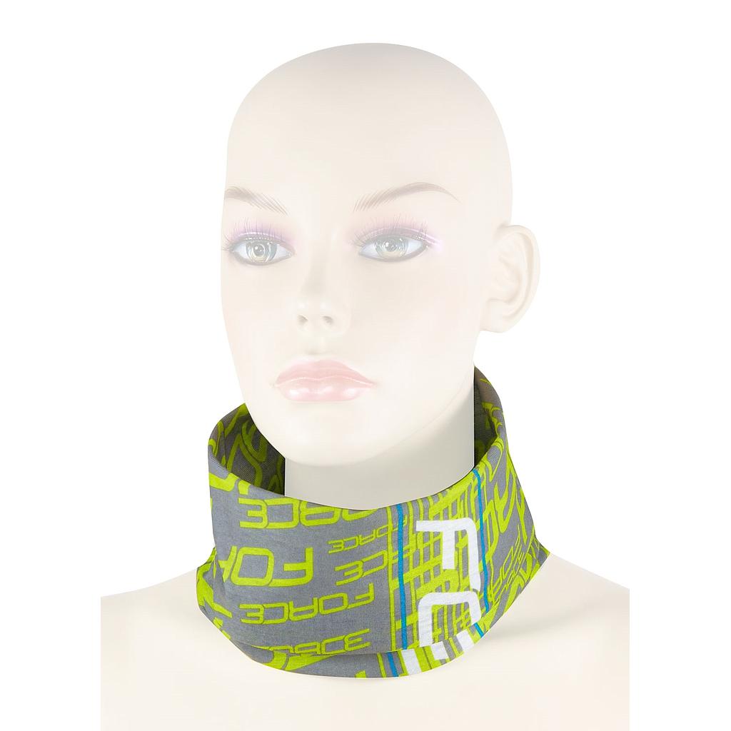 FORCE MULTIFUNCTIONAL SCARF SUMMER, FLUO-GREY,UNI