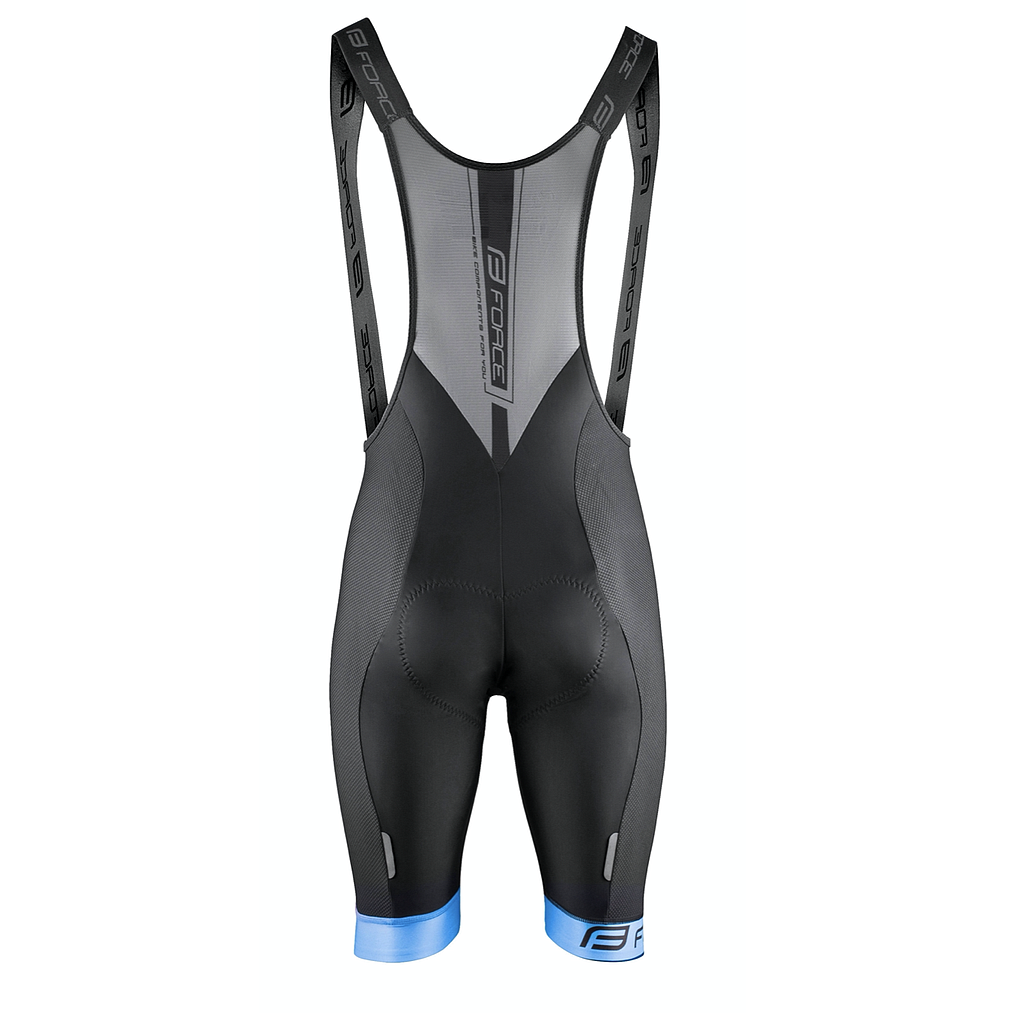 FORCE BIBSHORTS B51 WITH PAD,BLACK-BLUE M