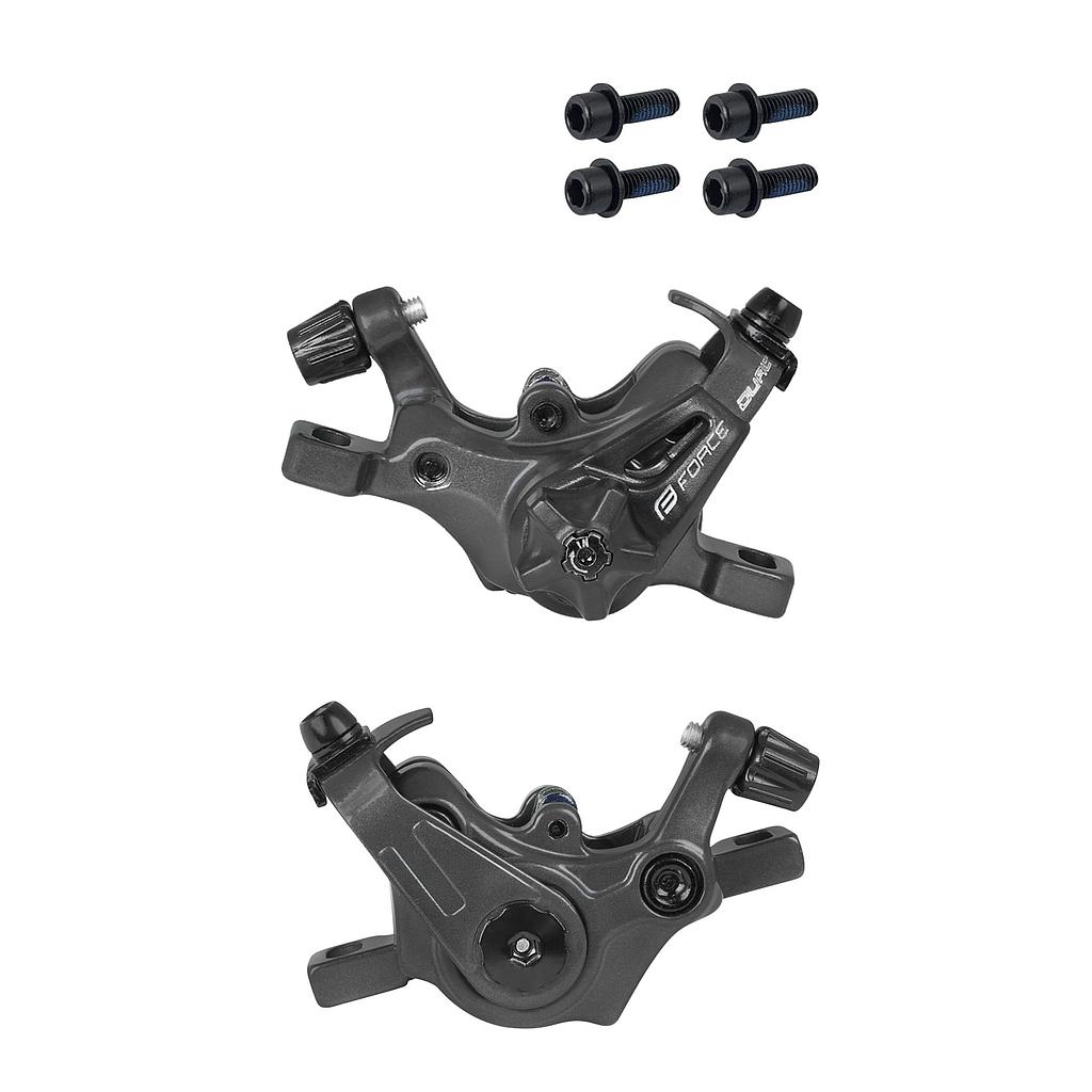 FORCE MECHANICAL DISC BRAKE CALIPERS MTB (PAIR) BLACK .