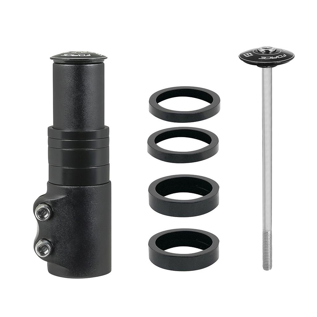 **FORCE STEM RISER, REDUCTION FORK ADAPTER 1 1/8'' BLK
