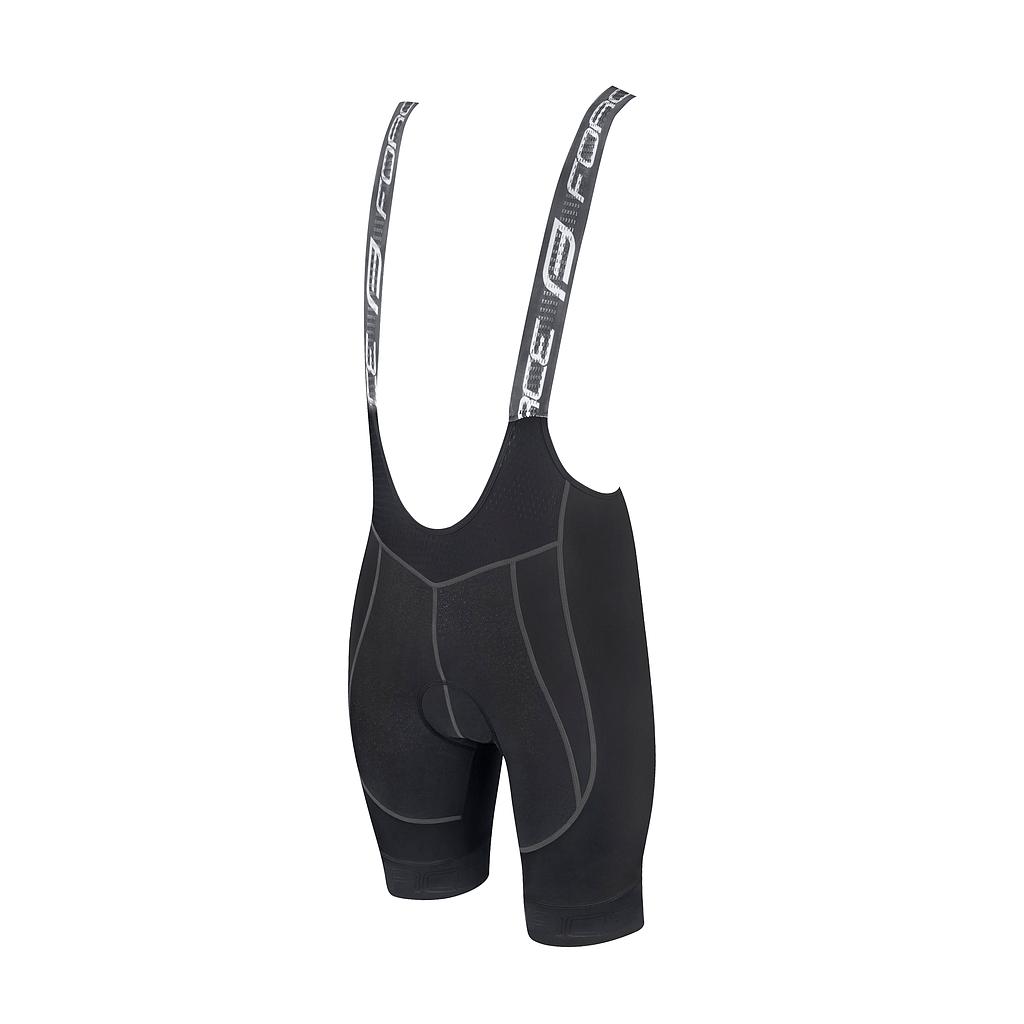 ** FORCE FAME BIBSHORTS WITH PAD, BLACK L